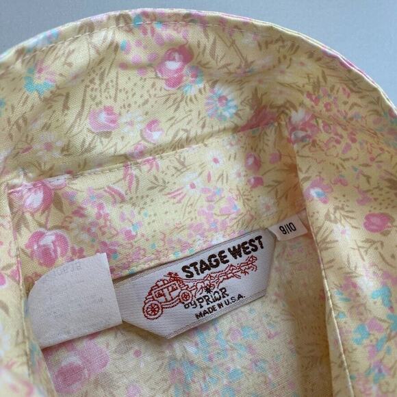 Floral Button Down Shirt - Yellow and Pink - Picture 13 of 15